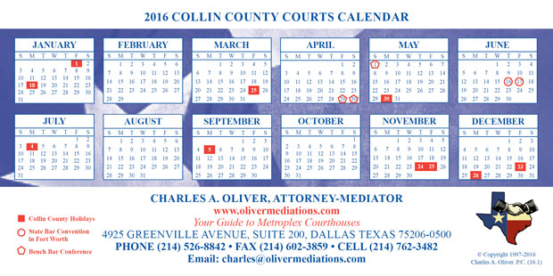 Collin County Court Calendar 2016